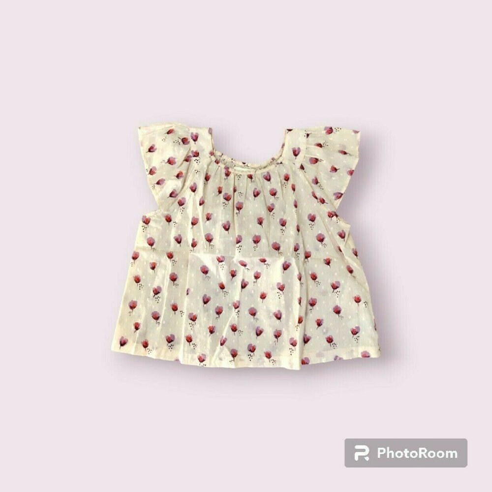 Soft Gallery Floral Swiss Dot Top